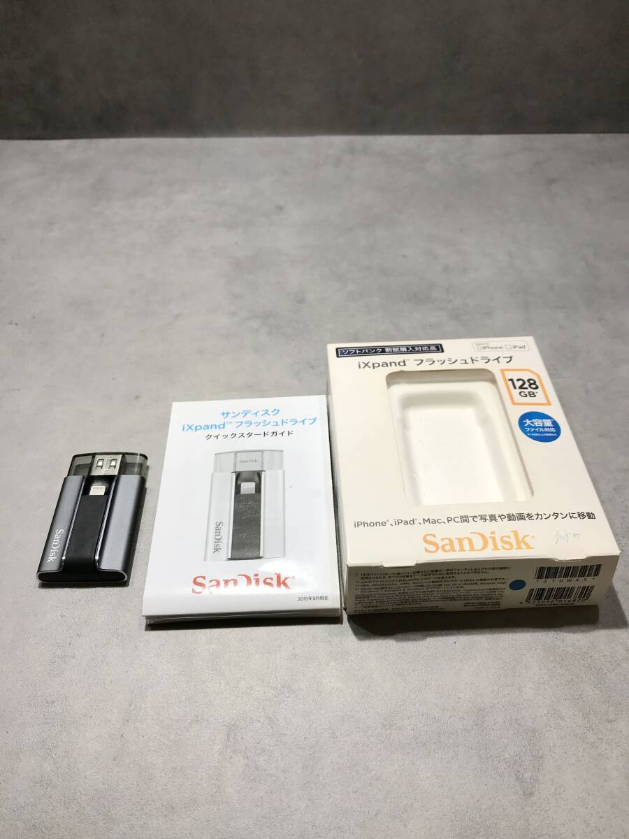 S11570◎SanDisk iXpandフラッシュドライブ 128GB SDIX-128G フォーマット済【動作品】250521拍卖