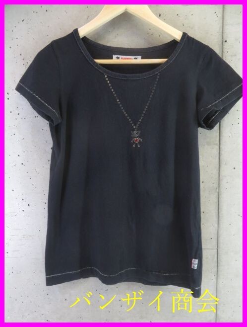 【送料300円可】0250b2◆日本製◆OLLEBOREBLA アルベロベロ 半袖ストレッチTシャツ/カットソー/ブラウス/チュニックワンピース/ジャケット拍卖