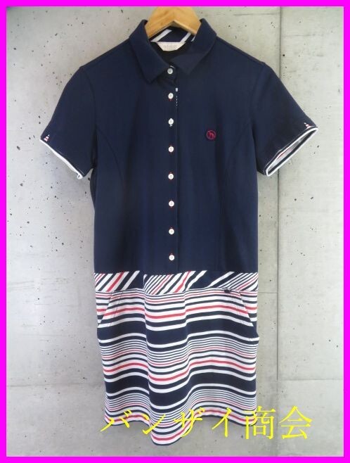 7250b17◆美品です◆吸汗速乾◆adabat アダバット ノースリーブ ワンピース 40/ゴルフジャケット/ポロシャツ/パンツ/ニット/レディース拍卖