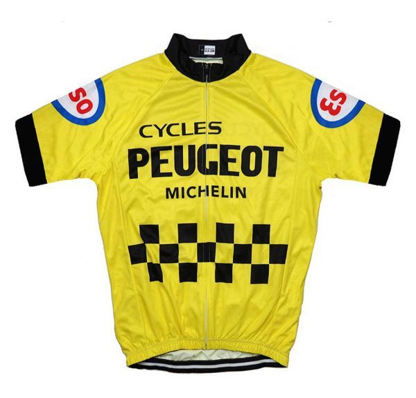 新品 サイクルジャージ XLサイズ レトロデザイン No42 フランス フルジップ 半袖 ウェア メンズ サイクリング スポーツ MTB ロードバイク拍卖