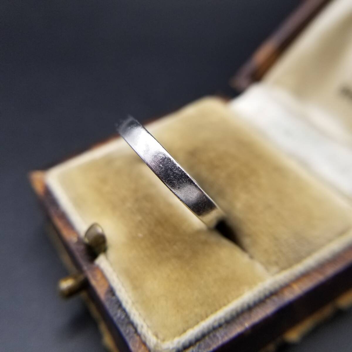 シンプル エタニティ 装飾なし 定番 925 シルバー ヴィンテージ バンド リング 指輪 細幅 銀 ウェディング 結婚 重ね付け Y22-V拍卖