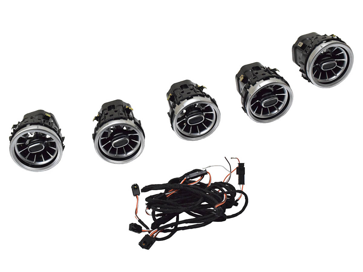 W205 エアコン 吹出口 フロント アンビエントライト連動 前期 3色 AC ルーバー ベンツ Cクラス 国内発送 即納 カスタム 内装 ライト 電装拍卖