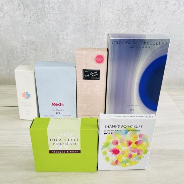 未使用 ポーラ 6点セット ボディシャンプー ハンドソープ ボディモイスチャー ボディクリーム&ヘアクリーム ボディ用保湿液 鏡等/300442拍卖
