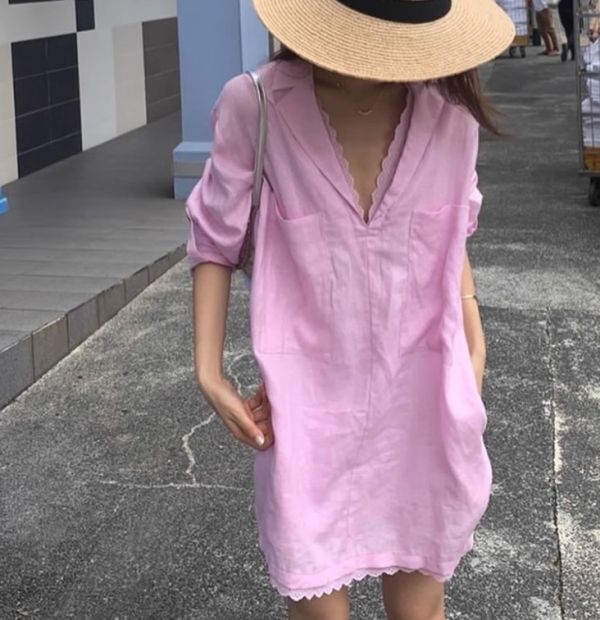 レディース ワンピース ミニスカート Vネック カジュアル EY05拍卖