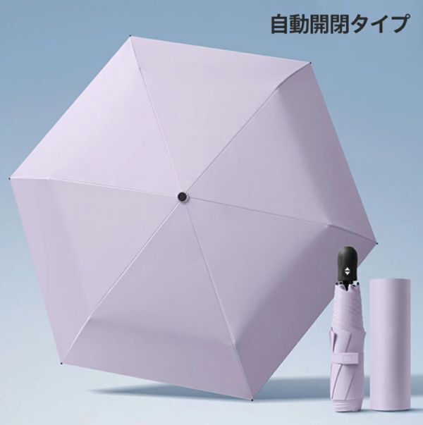 【送料無料】日傘 折りたたみ傘 無地 ホワイト 自動開閉 完全遮光 晴雨兼用 超軽量210g コンパクト 携帯便利 紫外線遮断 日焼け防止拍卖