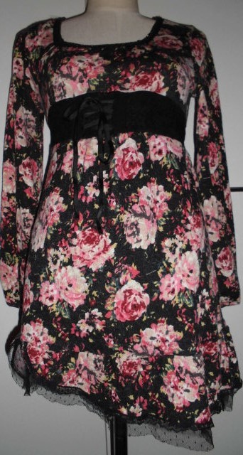 axes femme アクシーズファム 長袖カットソー 薔薇 コルセット風拍卖