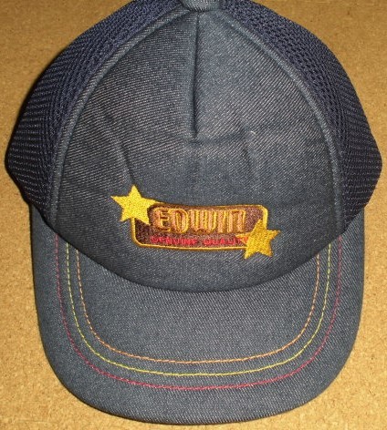 新品未使用品 EDWIN エドウィン ベビ-帽子 キャップ 野球帽 普段使いに 紺 48cm サイズ調節可拍卖