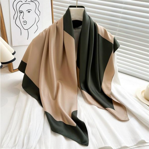 新入荷 * 春夏ストール 大判ストール ショール モノトーン シルク スカーフ マフラー 首巻き 羽織り ひ ざ掛け 日焼け対策 * 杏拍卖