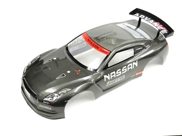 【激安!日本全国送料無料! お買い得!】1/10 ドリフトラジコンカー用 スペアボディー ニッサン R35 GTR タイプ カーボンブラック ☆拍卖