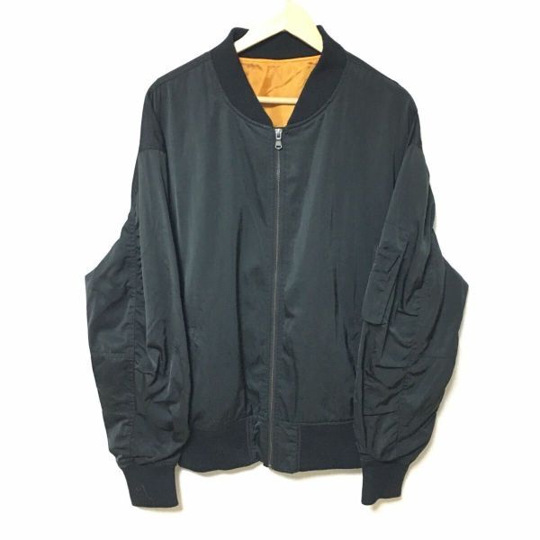 【RAGOUT】ラグアウト MA-1 ブルゾン アウター ミリタリー ナイロンジャケット フライト アメカジ ブラック メンズ サイズM/Y30485fF拍卖