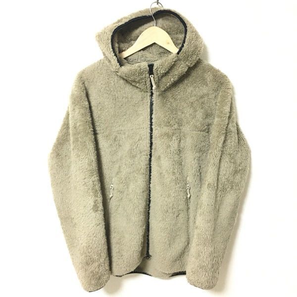 大きめ◎【UNIQLO】ユニクロ 防風ファーリーフリースフルジップパーカ ブルゾン アウター アウトドア ベージュ メンズ サイズL/Y30499fF拍卖