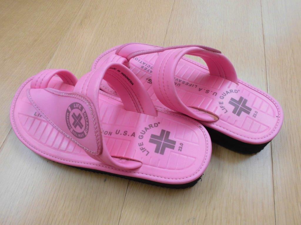 指付きサンダル ピンク 23.0cm LIFE GUARD ビーサン ビーチサンダル キッズ 足が痛くなりにくい 夏用 靴拍卖
