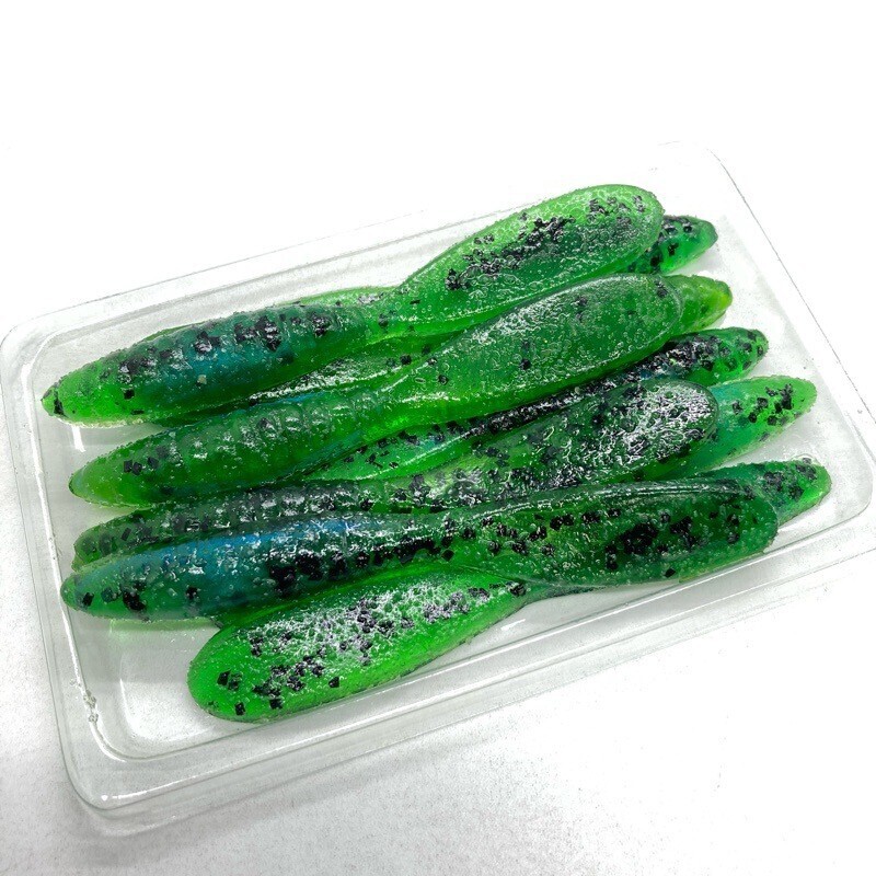 811389 カリフォルニアワーム パドルテールグラブ 3.5インチクラス 9本 CALIFORNIA WORM PADDLE TAIL GRUB ハンドポワード オールド品拍卖