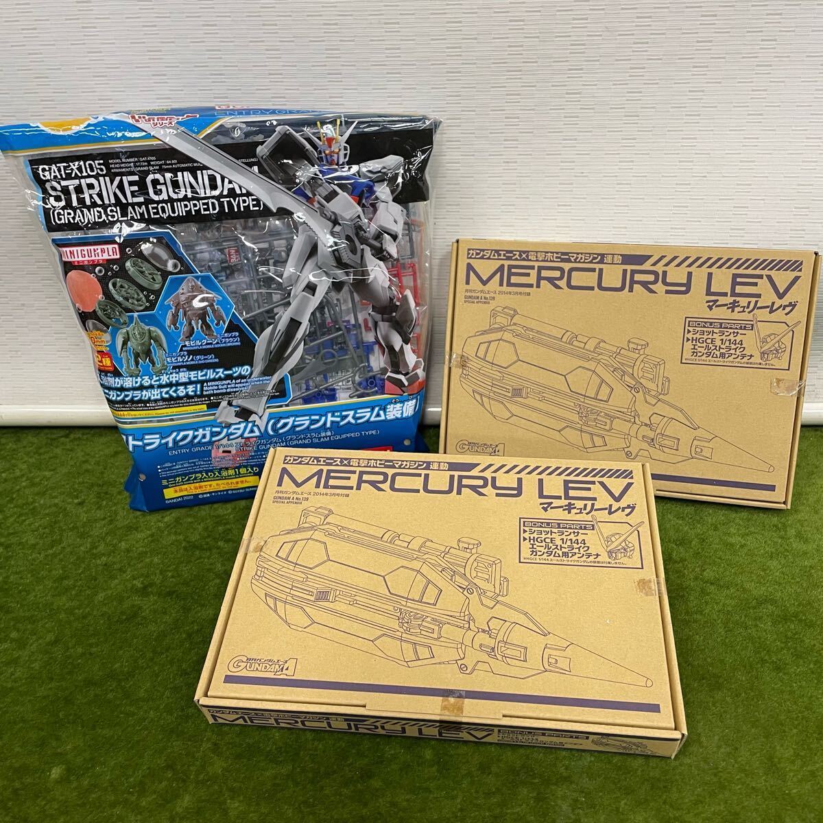 ★☆未使用保管品 プラモデル ガンダムエース付録 マーキュリーレヴ/びっくらたまご エールストライクガンダム(グランドスラム装備)拍卖