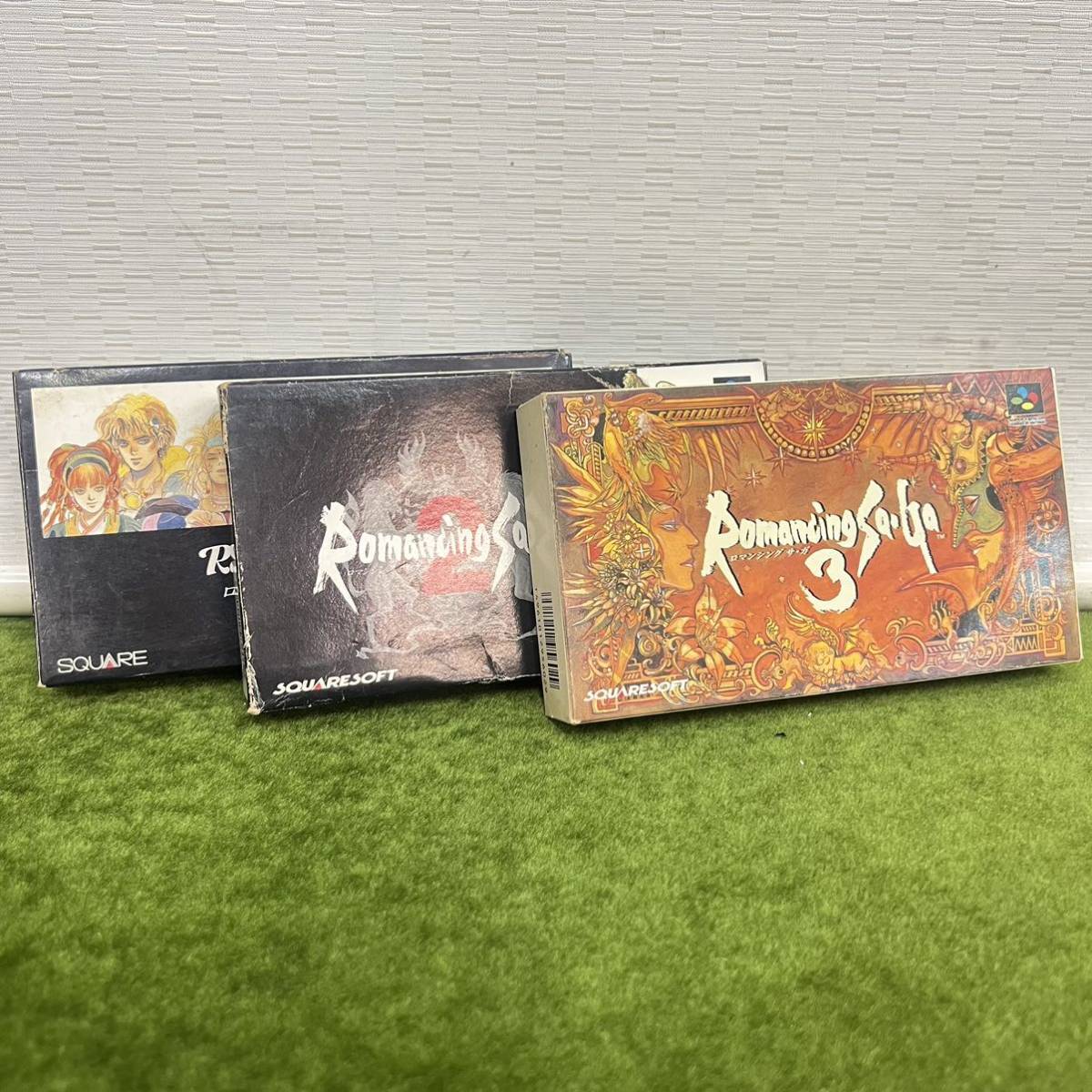 ★☆ 任天堂/Nintendo スーパーファミコン ロマンシングサガ 無印/2/3 三本セット 箱付き/2、3 取説有り拍卖