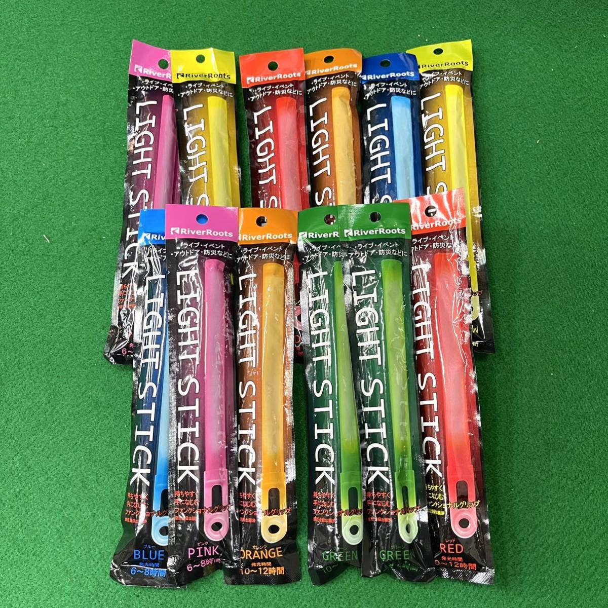 ★☆釣り/釣り道具 蛍光ライトスティック 12本セット 6色セット ライブ/イベント/防災グッズ☆★拍卖