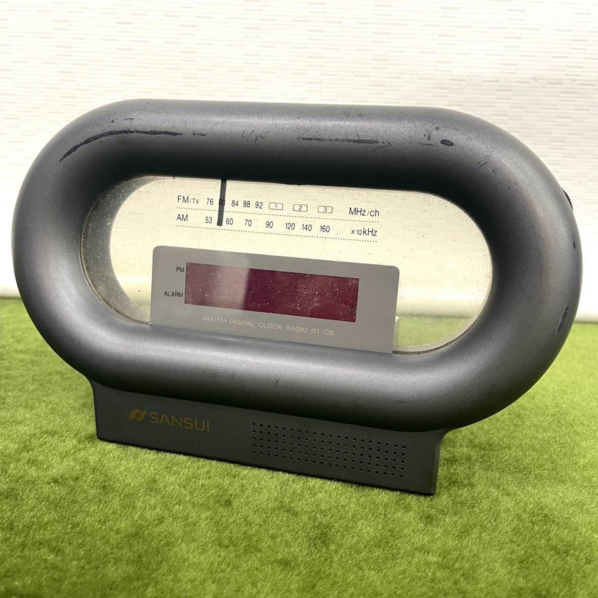 ★☆希少!動作確認済 SANSUI/サンスイ AM/FMクロックラジオ RT-C5拍卖