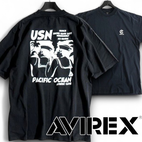 AVIREX アヴィレックス フェードウォッシュ セイラーズグラフィック クルーネック 半袖 Tシャツ カットソー 6123277 09 M ▲018▼50328k05拍卖