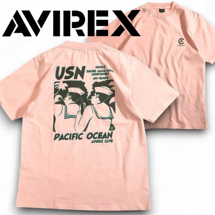 AVIREX アヴィレックス フェードウォッシュ セイラーズグラフィック クルーネック 半袖 Tシャツ カットソー 6123277 24 L ▲018▼50331k05拍卖