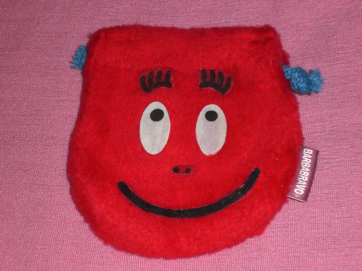 激レア!1997年 バーバパパ キャラクター 顔型 きんちゃく袋(非売品)③バーバブラボー拍卖