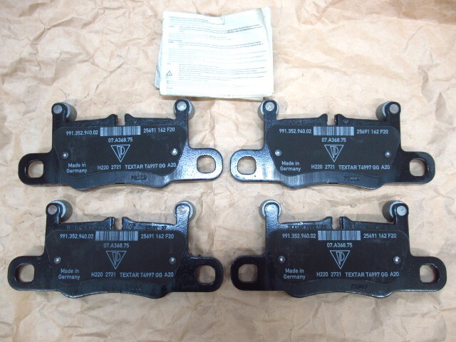 PORSCHE ポルシェ911 991 純正ブレーキパッド 99135294002 管理7KH0521C-D1拍卖