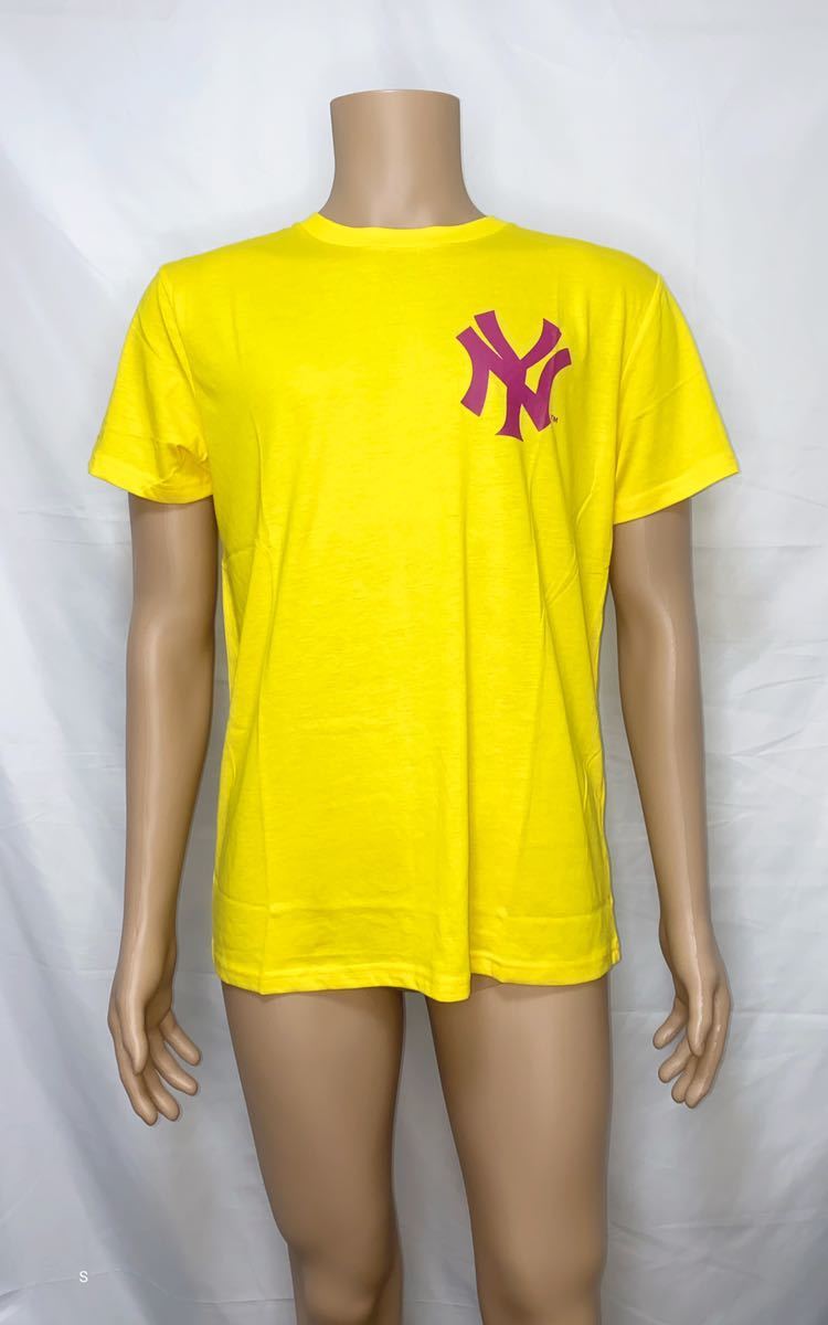 新品.超激安.マジェスティック ヤンキースtシャツMイエロー16拍卖