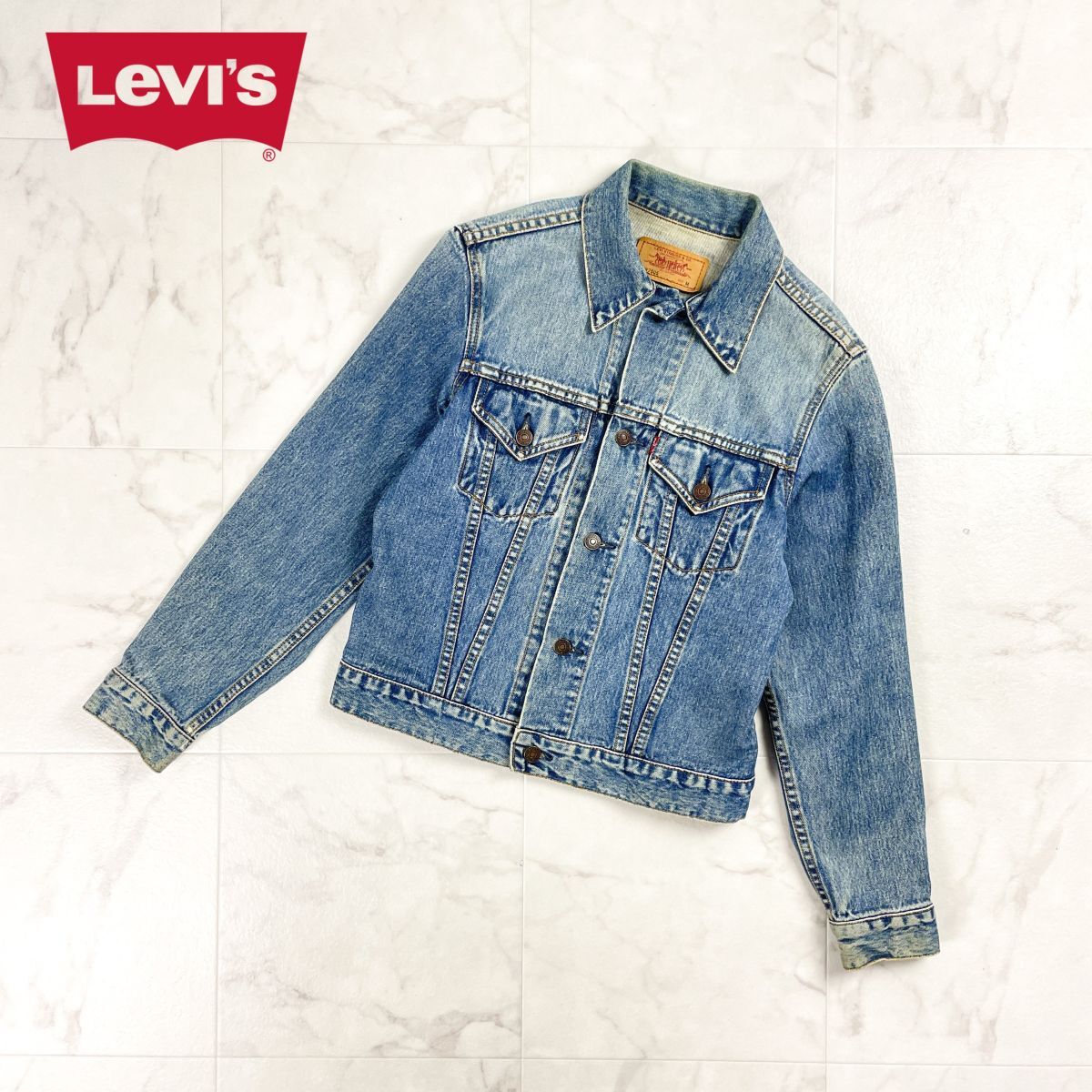 美品 Levis リーバイス 90s vintage W7505 デニムジャケット Gジャン 長袖 レディース インディゴ 青 ブルー サイズM*CD277拍卖