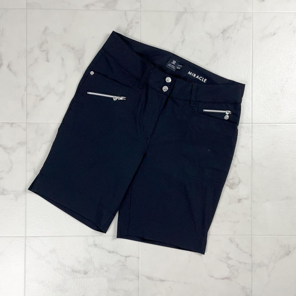 美品 DAIRY SPORTS MIRACLE デイリースポーツ ストレッチハーフパンツ ボトムス レディース ブラック 黒 サイズL*CD818拍卖