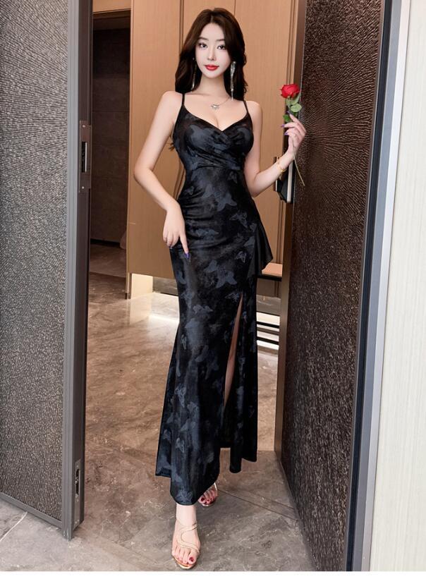 DM0520 レディースワンピース☆  大人sexy☆    可愛い   dress   キャミワンピ   黒拍卖