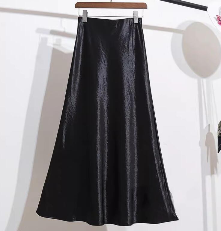 DM0520 レディーススカート☆  大人sexy☆     つるつる  黒拍卖