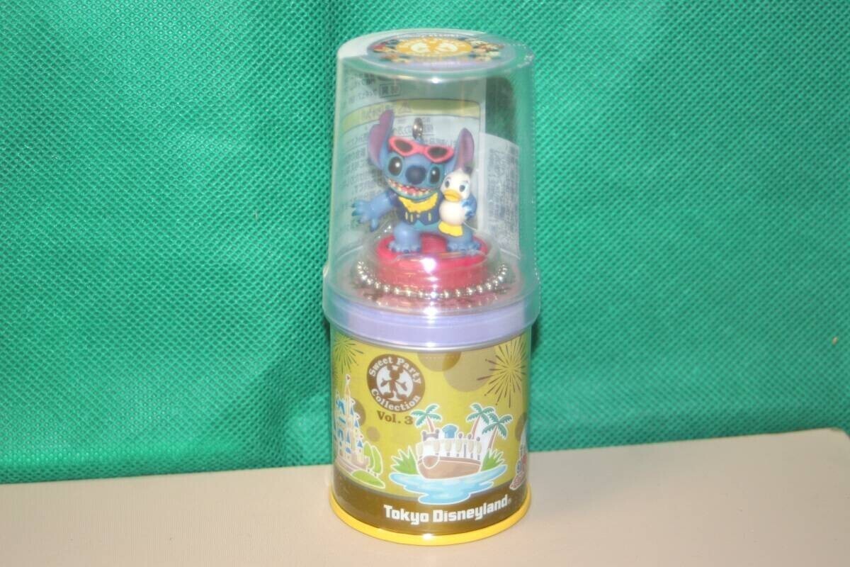 TDL ディズニーランド スティッチ (リロのルアウ&ファン) スウィートパーティーコレクションVOL.3 ボールチェーン付き フィギュア アヒル拍卖