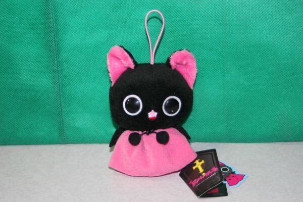 にゃんぱいあ てるてるマスコット (てるてるコス/ピンク) 約10cm ゴム紐付きぬいぐるみ てるてる坊主拍卖