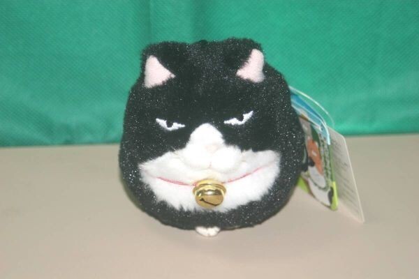 ひげまんじゅう あんこ カラーボールチェーン付き ぬいぐるみ 約10cm 旅 ふっくら蒸しあがりました はちわれ 鈴 八割れ拍卖