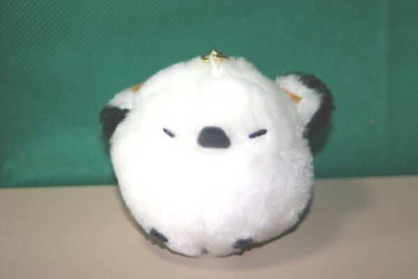 ふくふくシマエナガ マスコットキーホルダー シマヒコ ぬいぐるみ 約6.5cm×9cm ゴールドキーホルダー拍卖