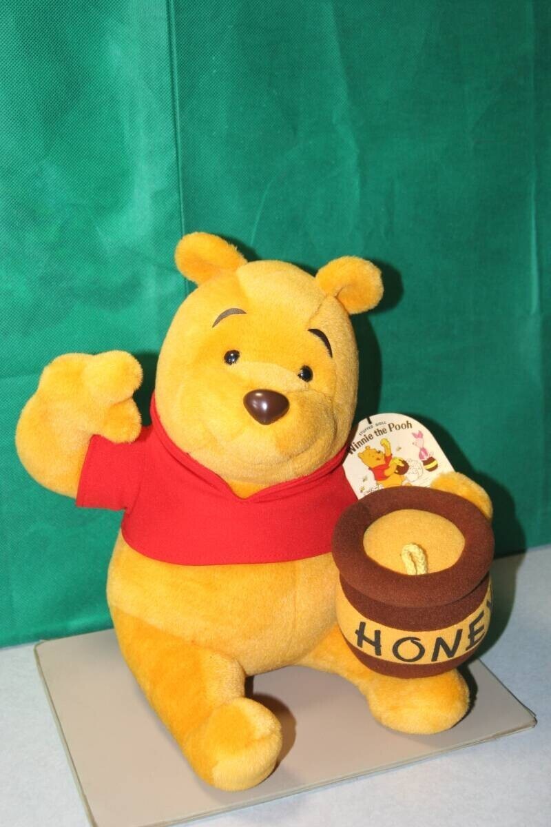 ディズニー くまのプーさん ハニーポット ぬいぐるみ 約35cm サンアンドスター 日本製品 Disney Winnie the Pooh はちみつ拍卖