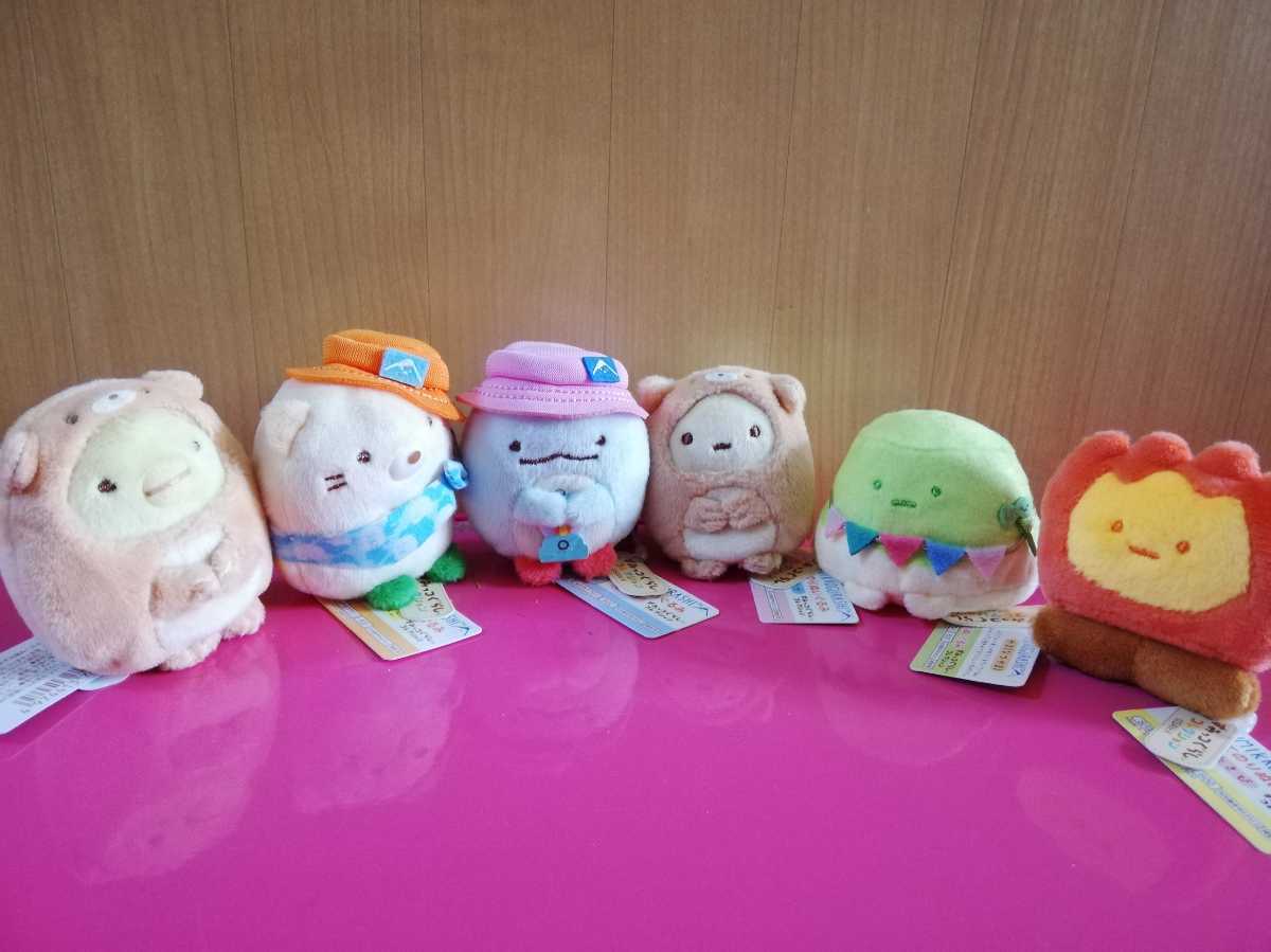 即決!【すみっコぐらし】てのりぬいぐるみ「かわうそとすみっコキャンプ」全6種 とかげ ねこ たぴおか ぺんぎん? たきび なつやま やま 拍卖