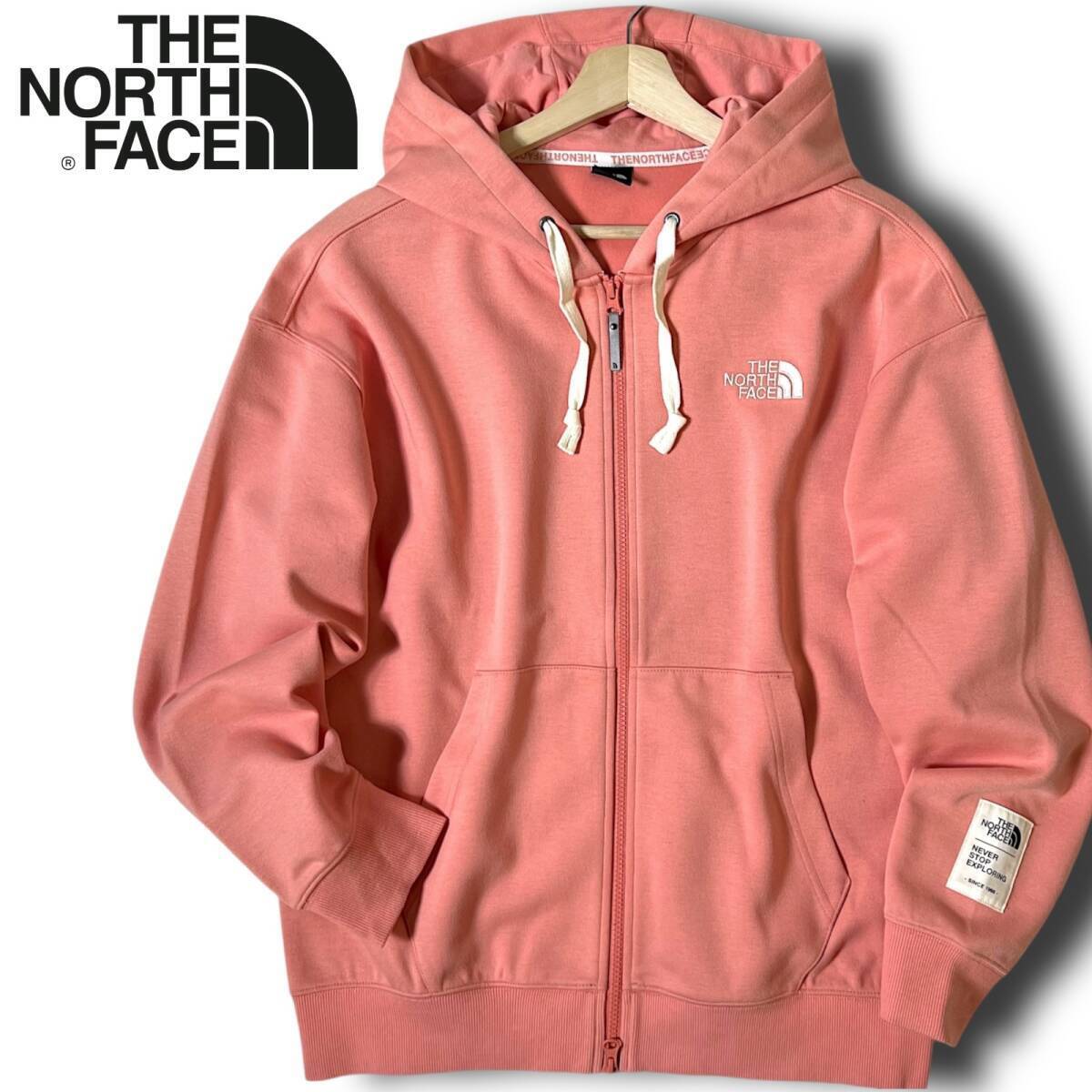 新品 THE NORTH FACE ノースフェイス TNF ESSENTIAL HOODIE ZIP UP ロゴ刺繍&袖先タグ スウェット パーカー ジャケット L ◆B7365拍卖