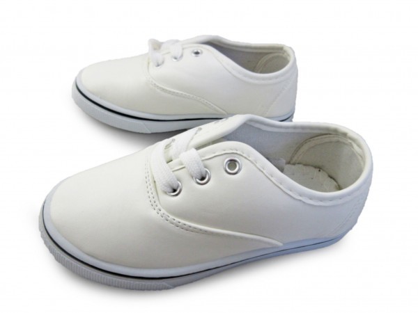 1円~cL827新品AAAローカット/レースアップキッズスニーカー17㌢白♂拍卖