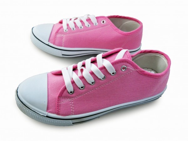 1円~cL860新品AAAローカット/レースアップスニーカー25㌢PINK♂拍卖