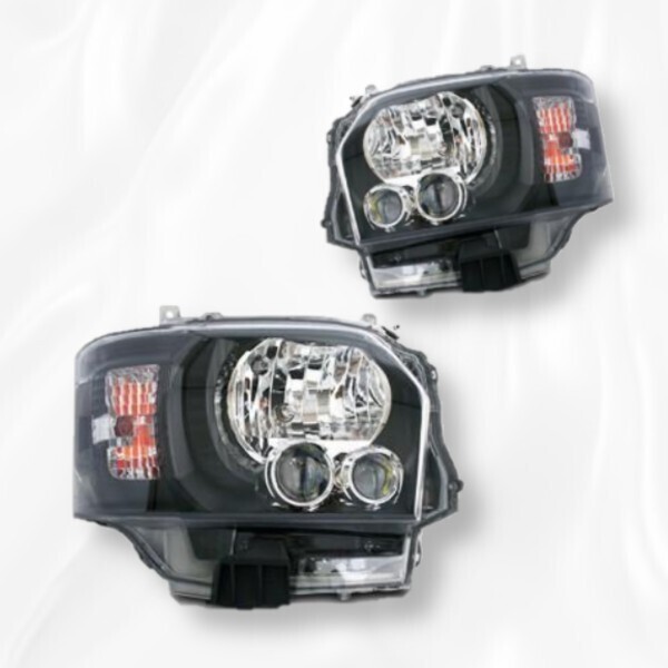 トヨタ ハイエース 200系 4型 5型 ヘッドライト ライト ランプ レンズ ブラックインナー LEDヘッドライト 左右セット TOYOTA HIACE 新品拍卖