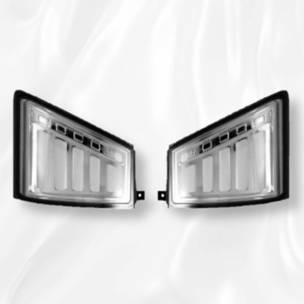 いすゞ 07 エルフ コーナーレンズ 左右セット ハイキャブ ワイドキャブ用 シーケンシャルウインカー LED ウインカーレンズ カスタム 新品拍卖