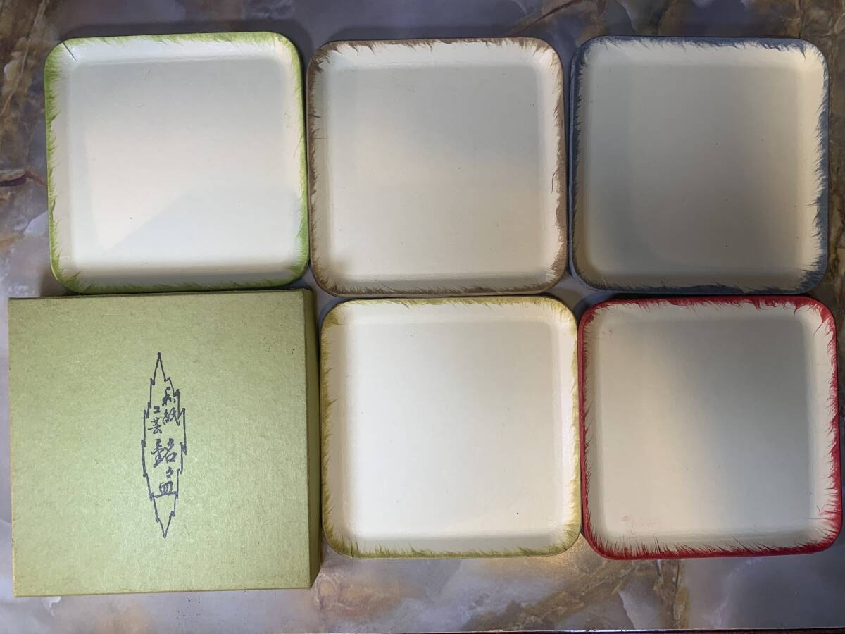 和紙 銘々皿 5皿 @ 301sea555拍卖