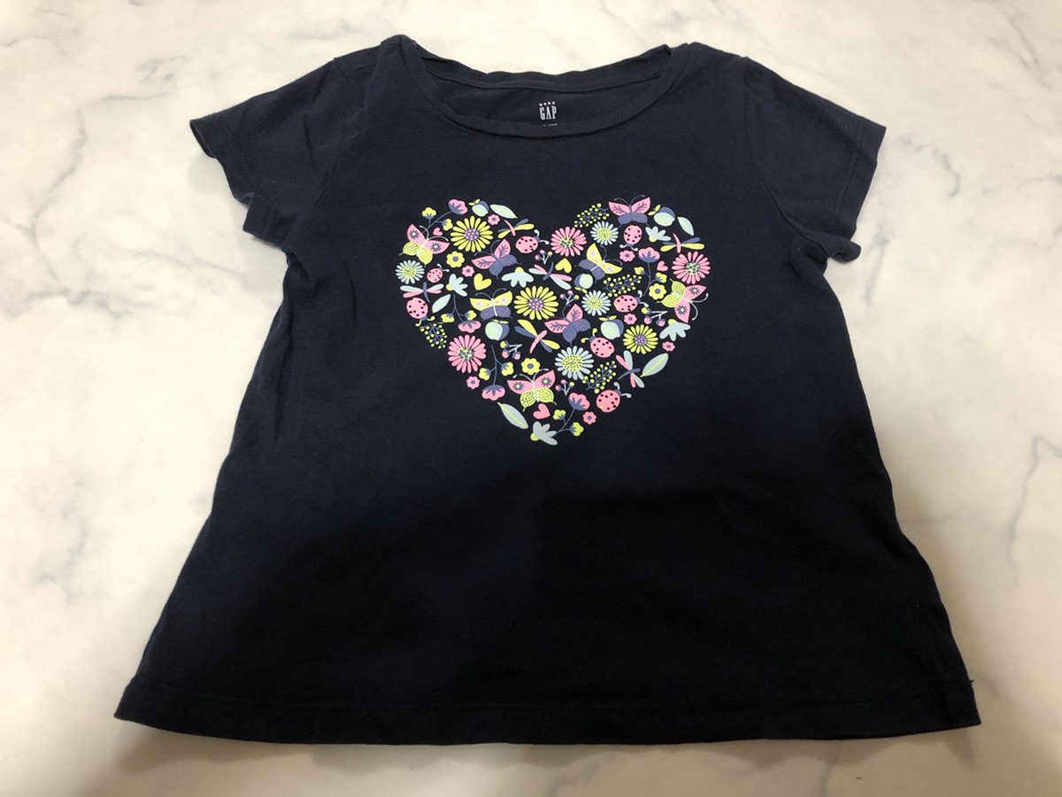 GAP ギャップ ベイビー Tシャツ 半袖 ネイビー系カラー トップス シンプルデザイン 着心地良い 100cm【アウトレット】Q9拍卖