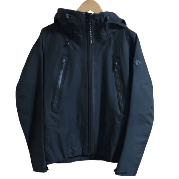 Descente Allterrain Active Shell Jacket M Black DAMMGC45 デサントオルテライン アクティブシェルジャケット ブラック マウンテンパーカ拍卖
