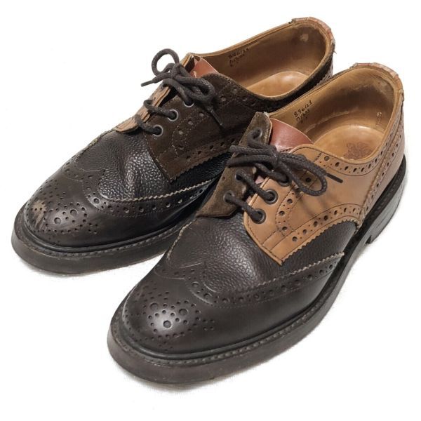 Tricker’s Engineered Garments Multi Tone Brogue Brown トリッカーズ エンジニアドガーメンツ Nepenthes ネペンテス マルチタンブローグ拍卖