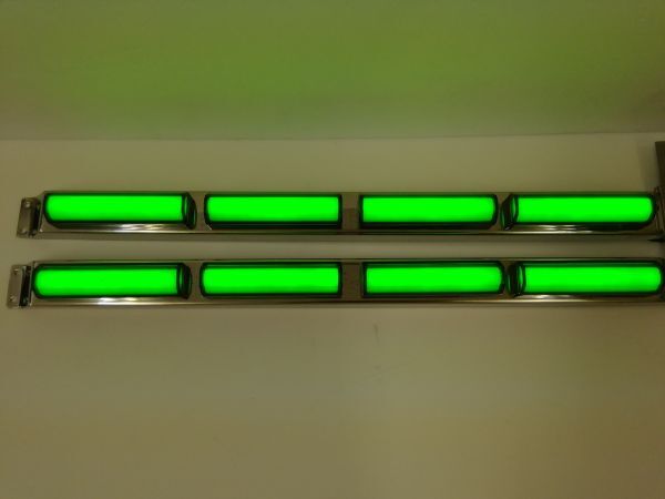 【槌屋ヤック】トラック用 4連LED車高灯 グリーン 左右セット 12v/24v共用拍卖