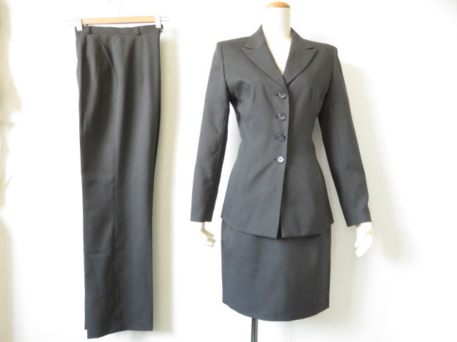 ■美品【 Ca et La 】スーツ 9号 M セレモニースーツ グレースーツ パンツ おまけ付 s1156拍卖