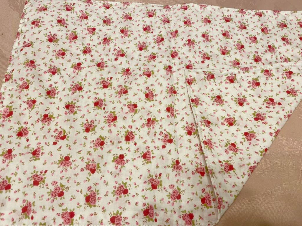 No.37 裏付ランチョンマット ハンドメイド 25x35 赤色バラ柄拍卖