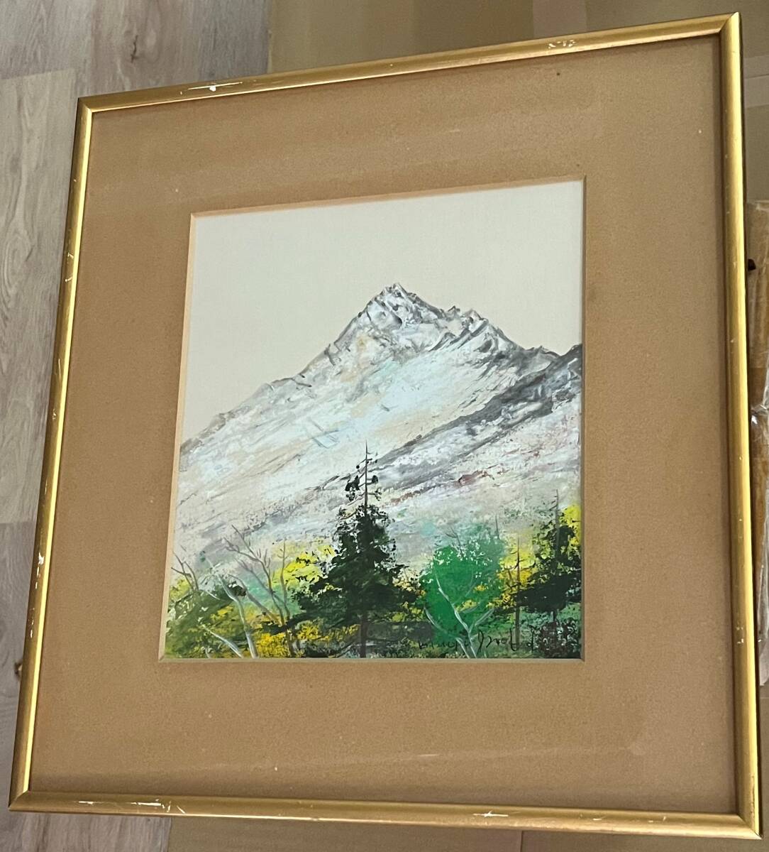 【模写】 水彩画 風景画 額 (約)縦44㎝×横40.5㎝×厚み2cm 拍卖