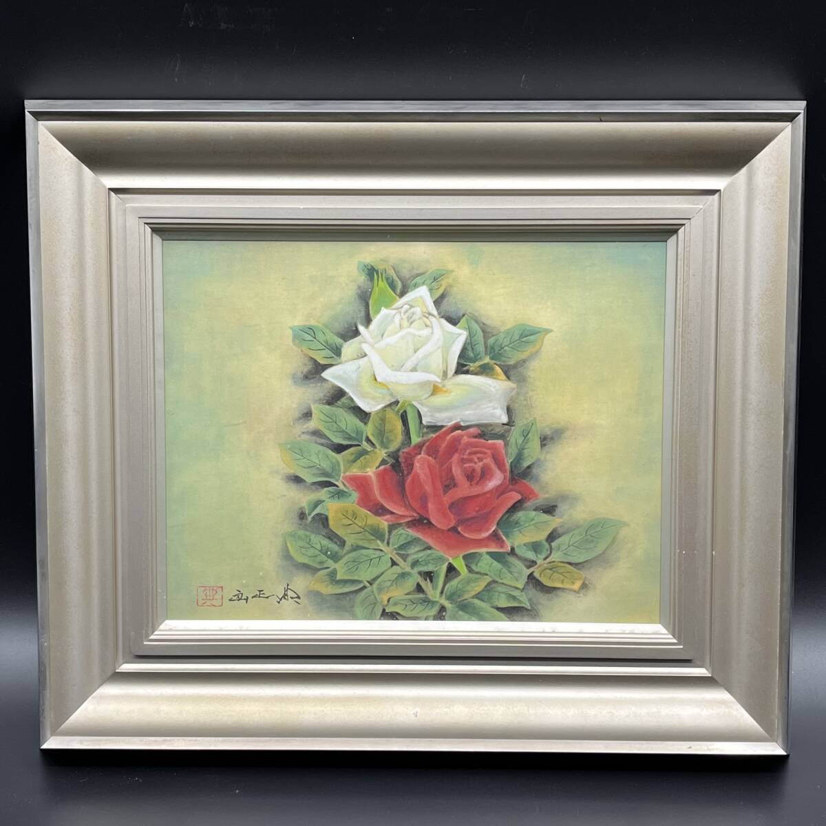 【模写】 日本画 静物画 額 (約)縦51㎝×横61㎝×厚み5.5cm 拍卖